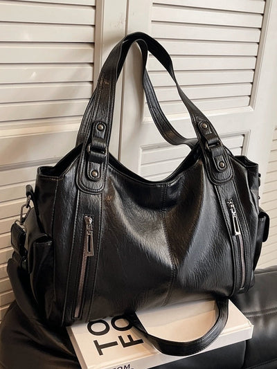 Fashionable rivet high-end large-capacity tote bag