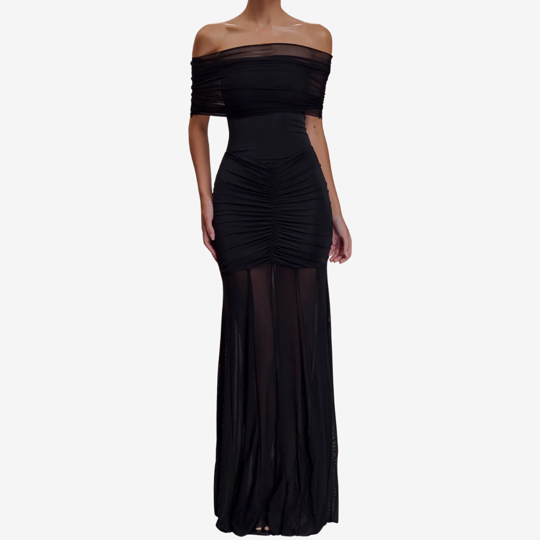 Evelyn | Pleated Maxi Evening Dress