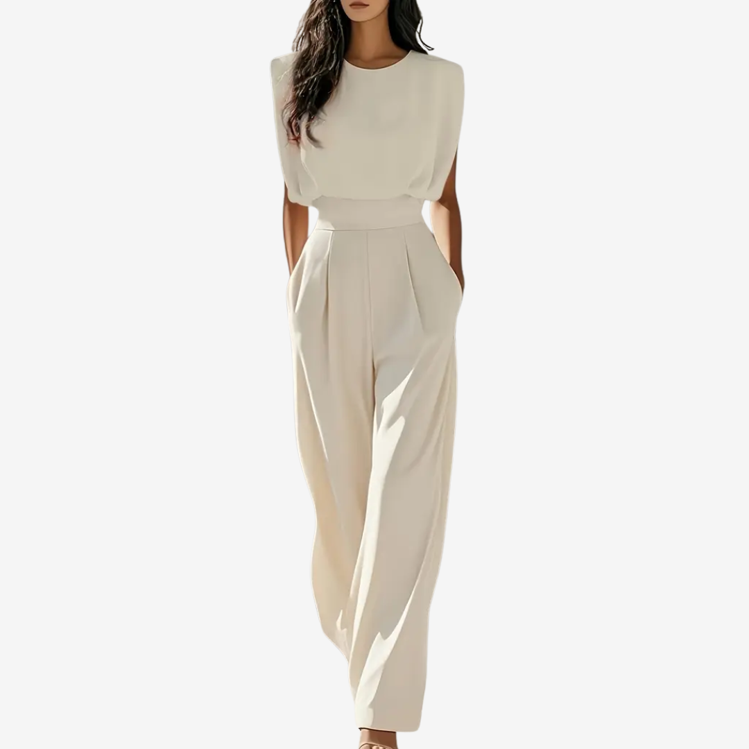 Claire | Belted Fluid Jumpsuit