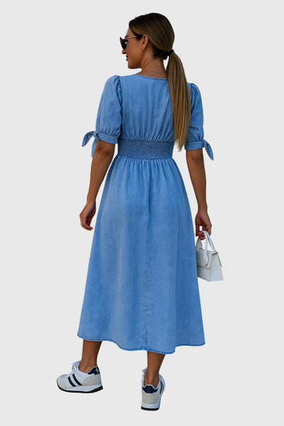 Jacqueline™ | Elegant Denim Dress