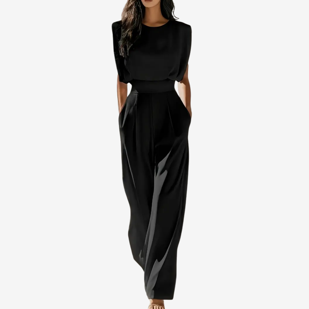 Claire | Belted Fluid Jumpsuit