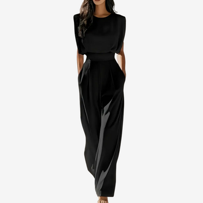 Claire | Belted Fluid Jumpsuit