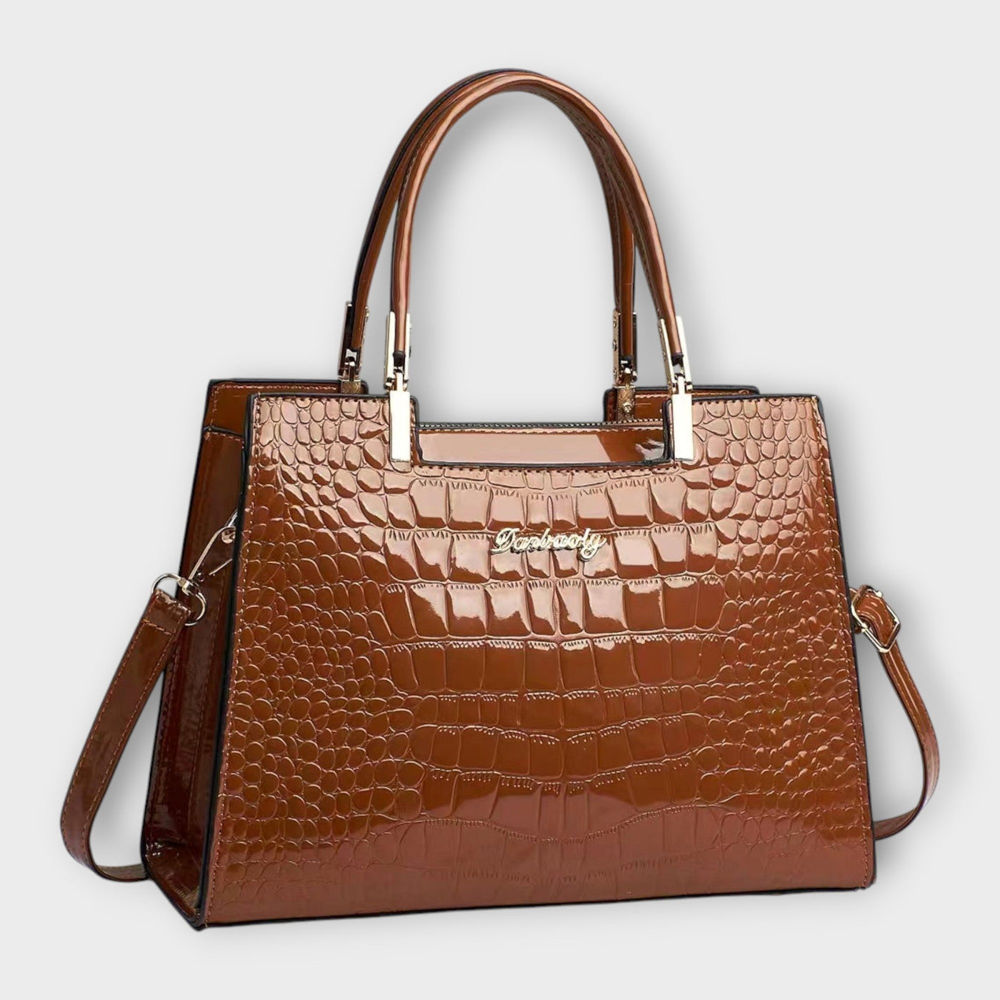 Indie | Glossy Crocodile Pattern Handbag