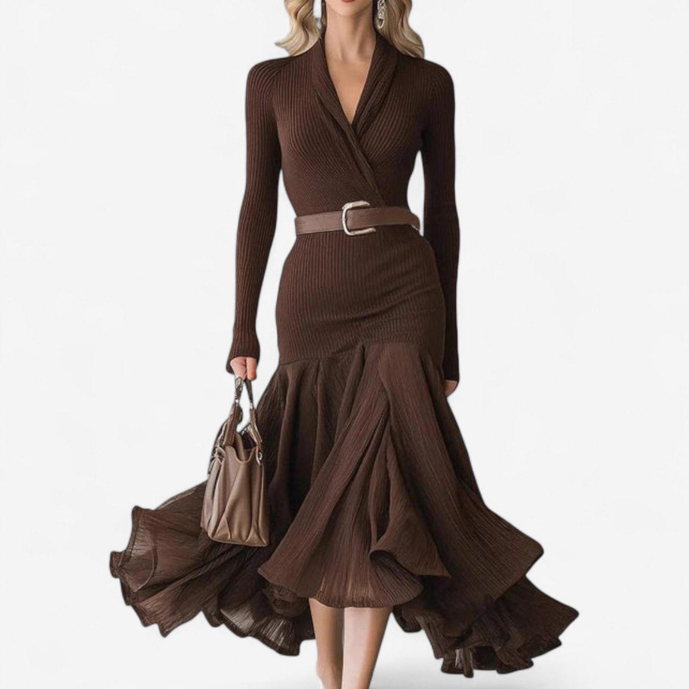 Lydia | Belted Wrap-Elegance Dress