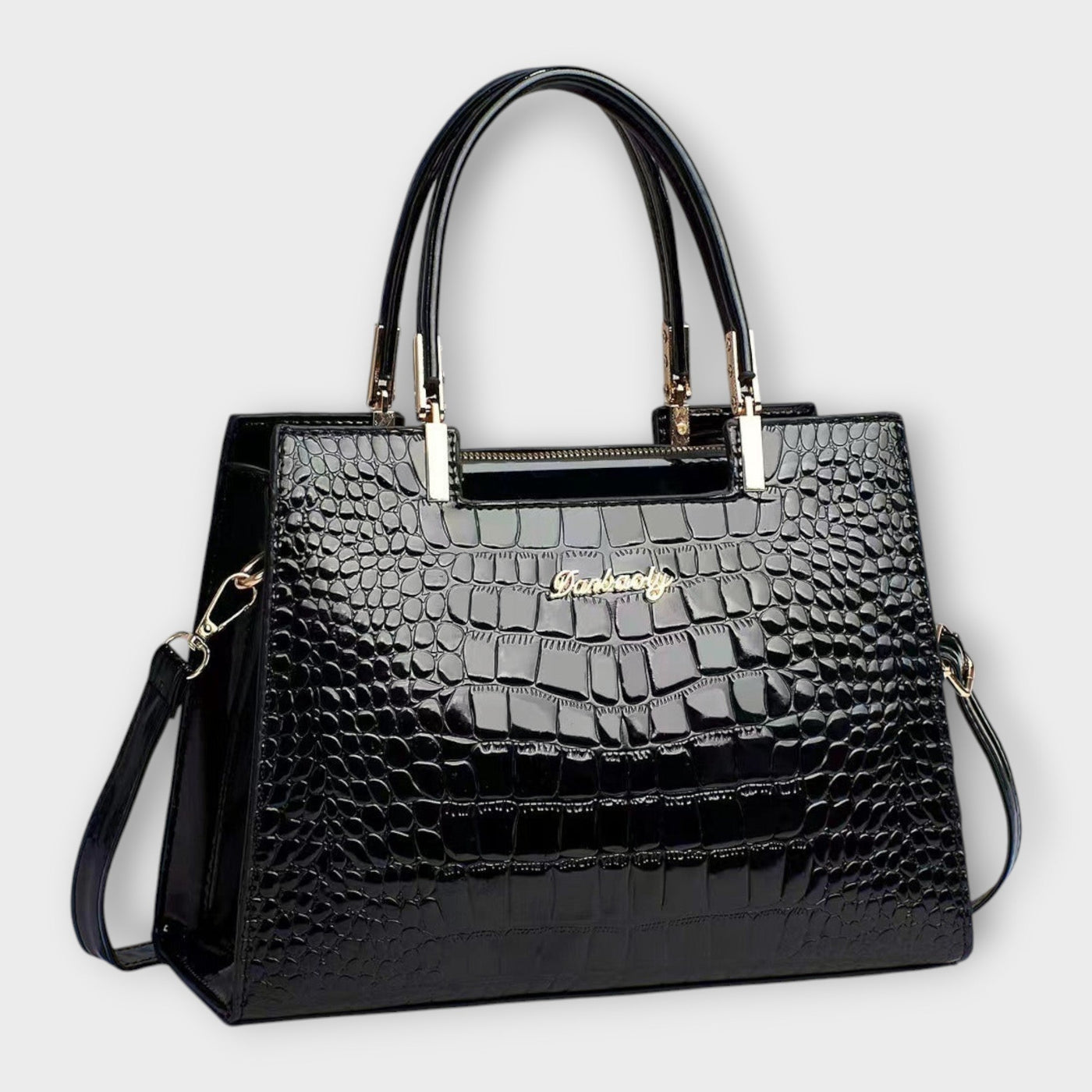 Indie | Glossy Crocodile Pattern Handbag