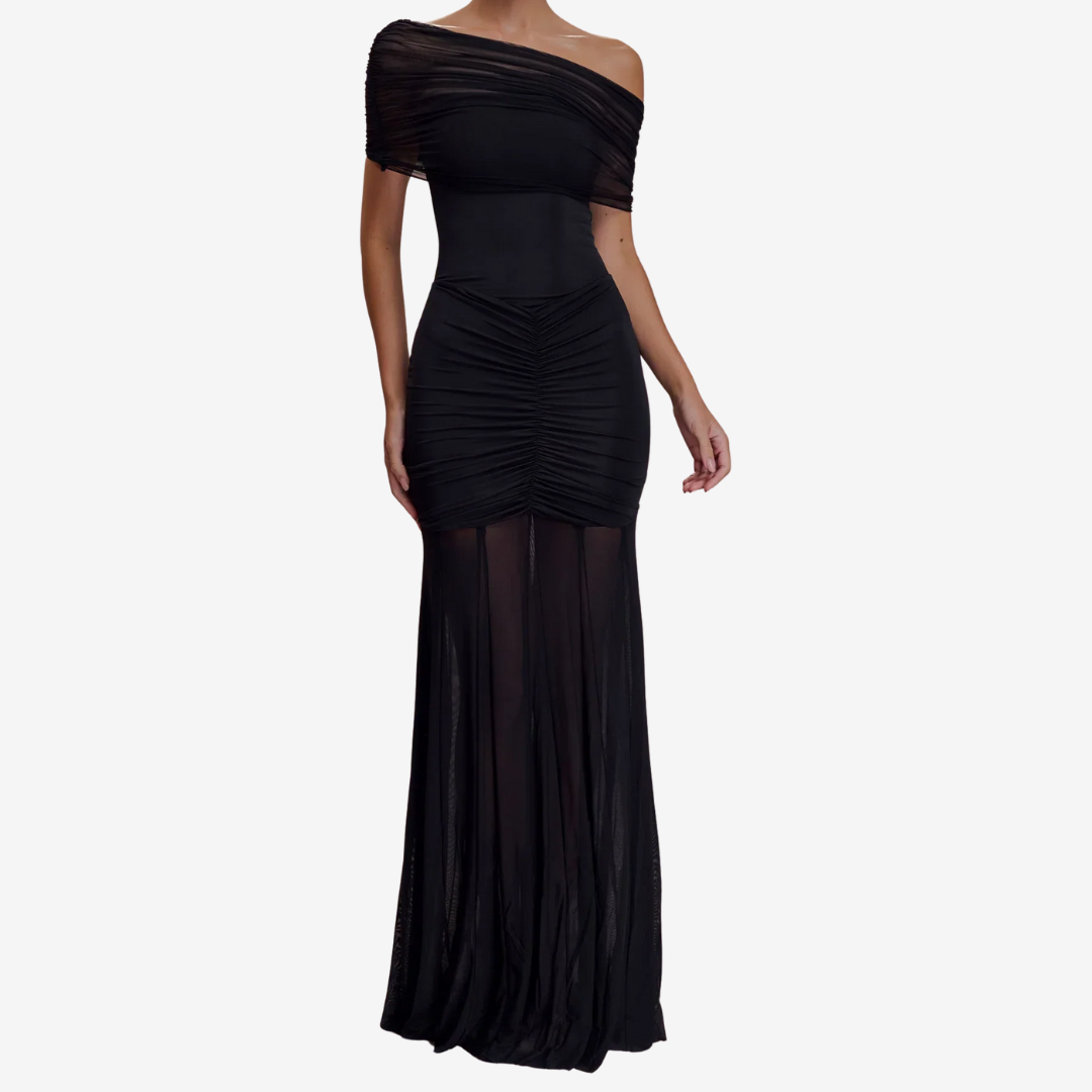 Evelyn | Pleated Maxi Evening Dress