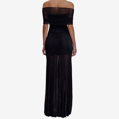 Evelyn | Pleated Maxi Evening Dress