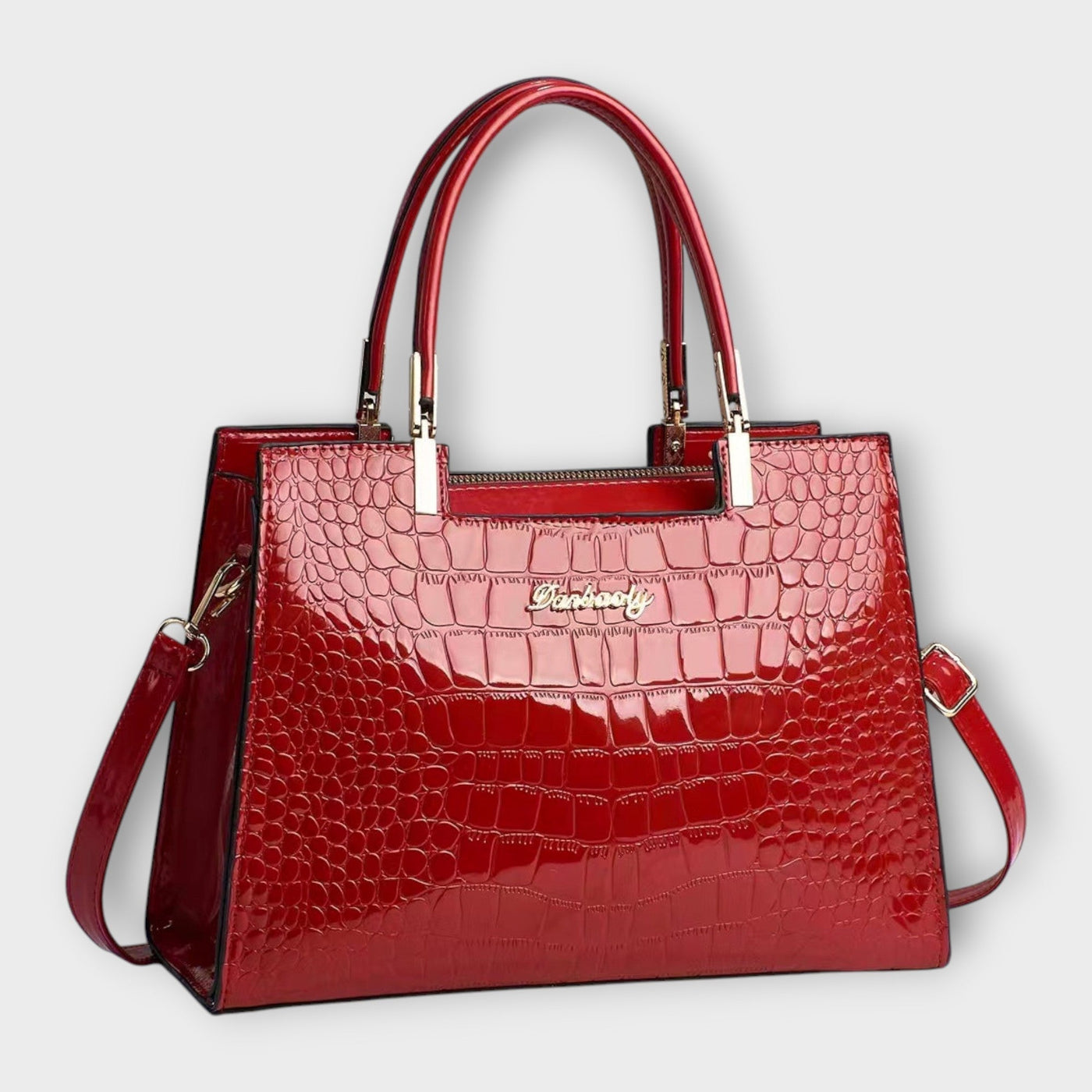 Indie | Glossy Crocodile Pattern Handbag