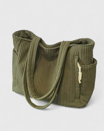 Sophia | Luxurious Ribbed Tote Bag with Cord Detail