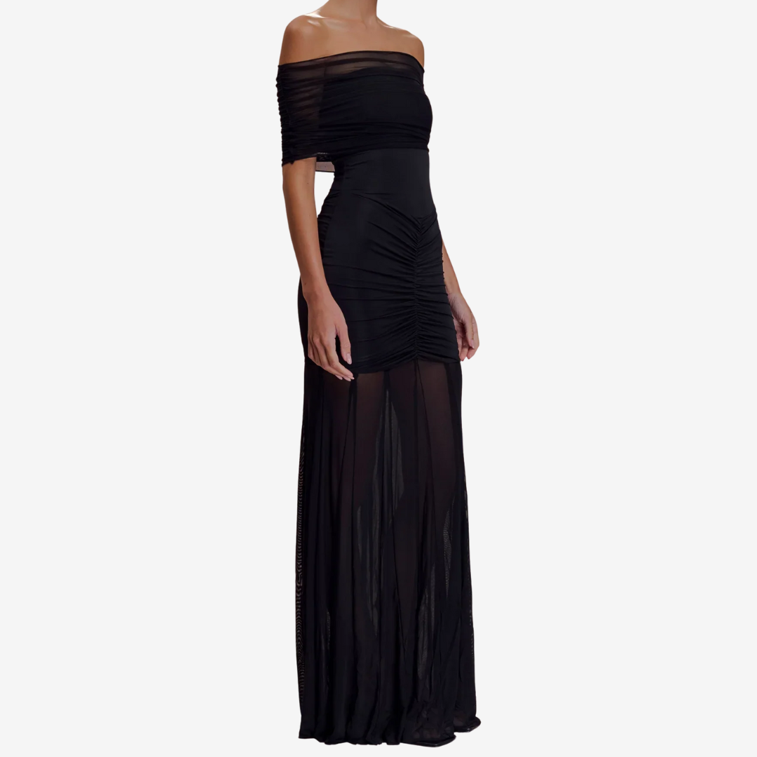 Evelyn | Pleated Maxi Evening Dress