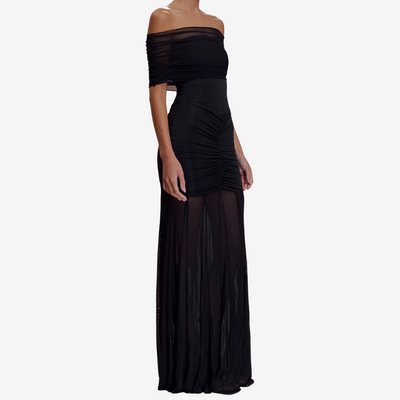 Evelyn | Pleated Maxi Evening Dress