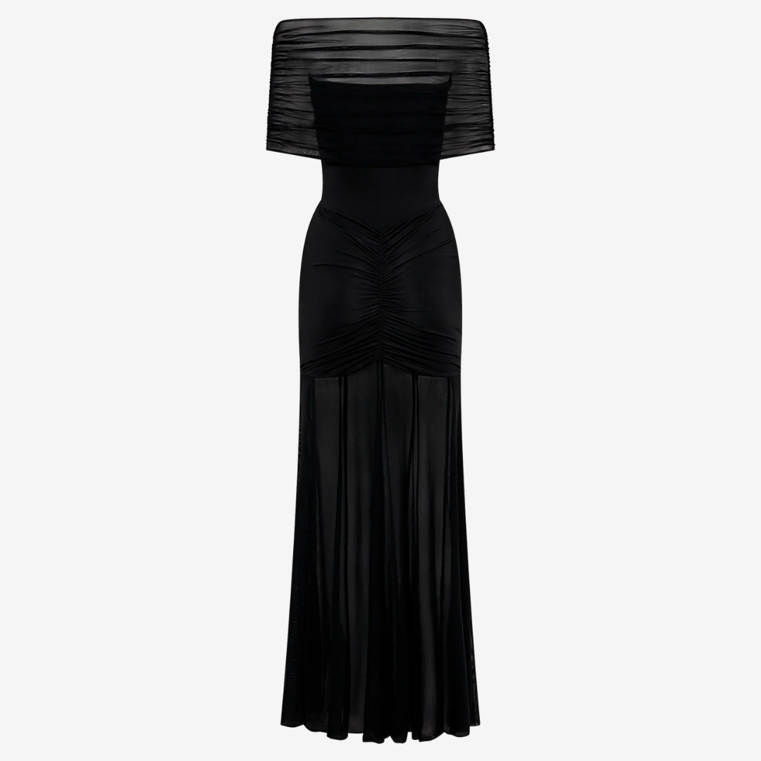 Evelyn | Pleated Maxi Evening Dress