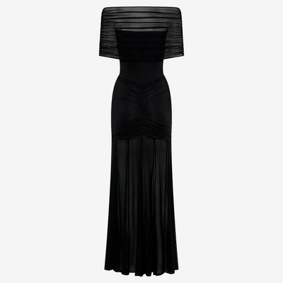 Evelyn | Pleated Maxi Evening Dress