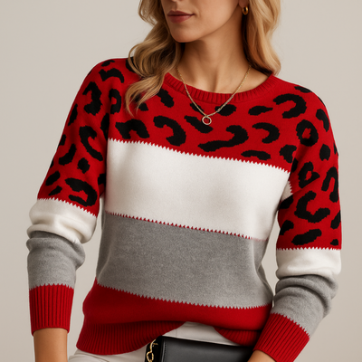 Cayenne | Leopard Elegance Sweater