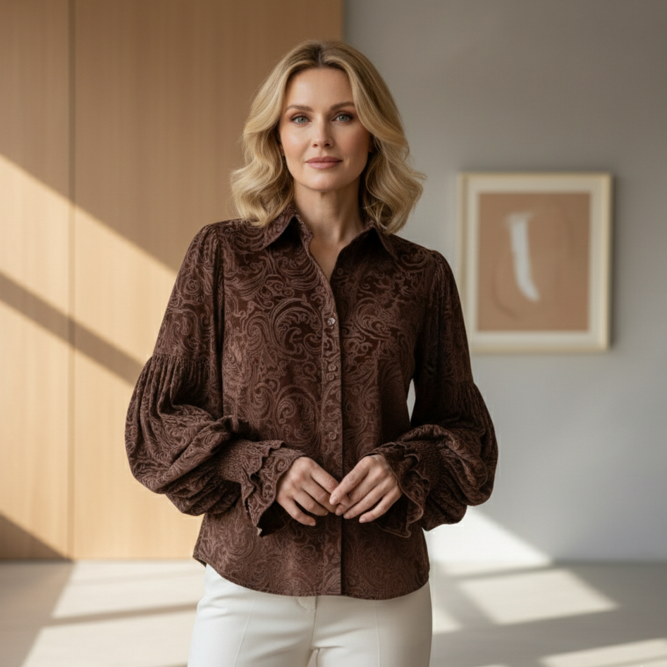 Isabella | Velvet Blouse