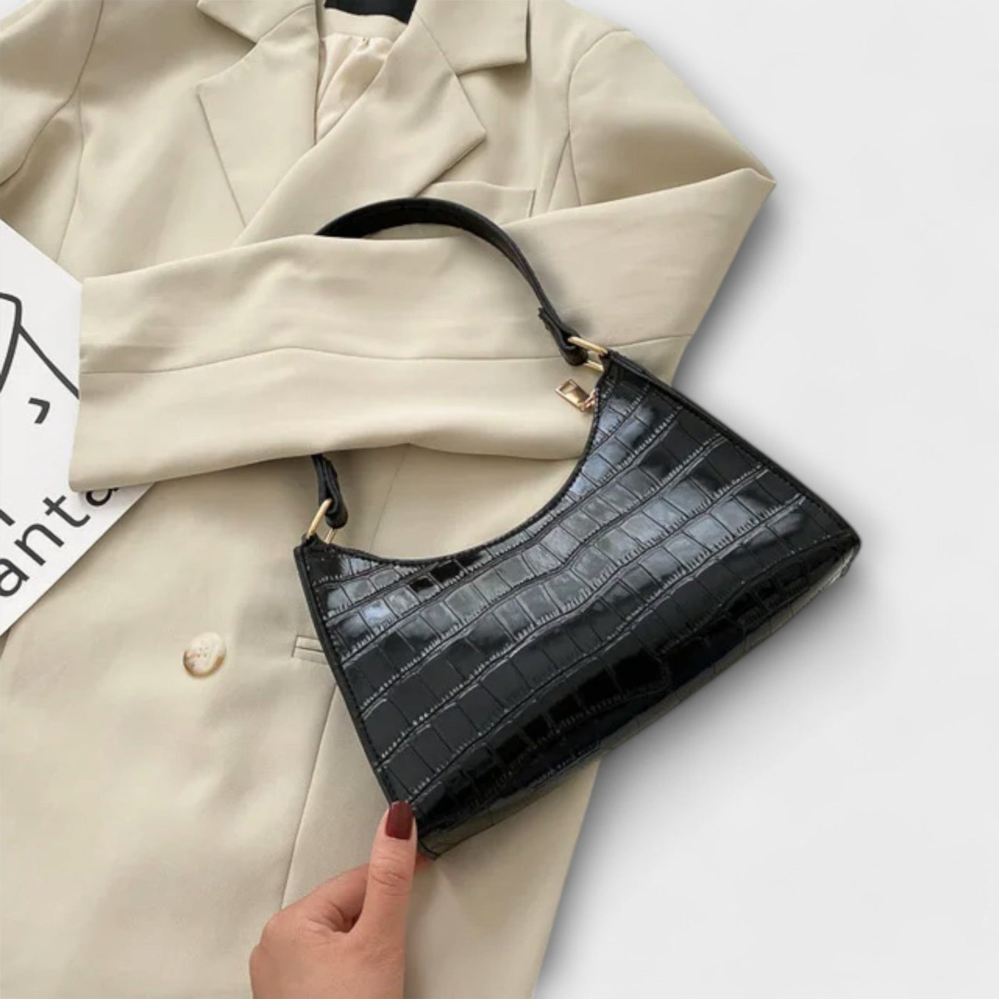 Caroline | Shiny Leather Bag