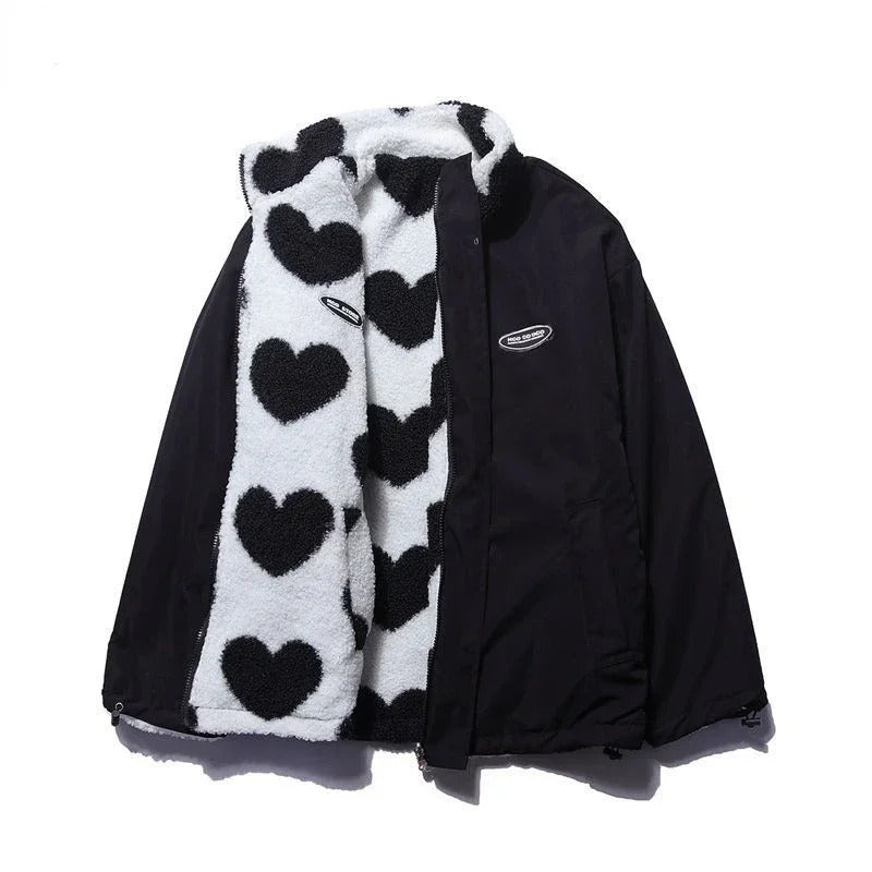 Katharina | Reversible Heart Print Jacket
