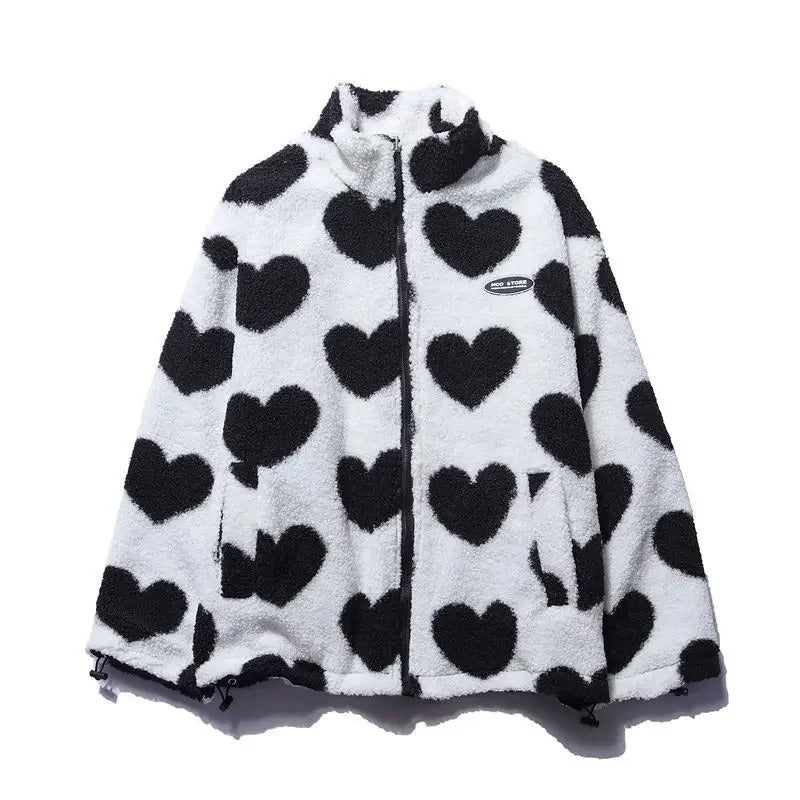 Katharina | Reversible Heart Print Jacket