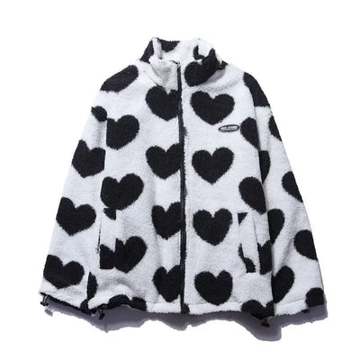 Katharina | Reversible Heart Print Jacket