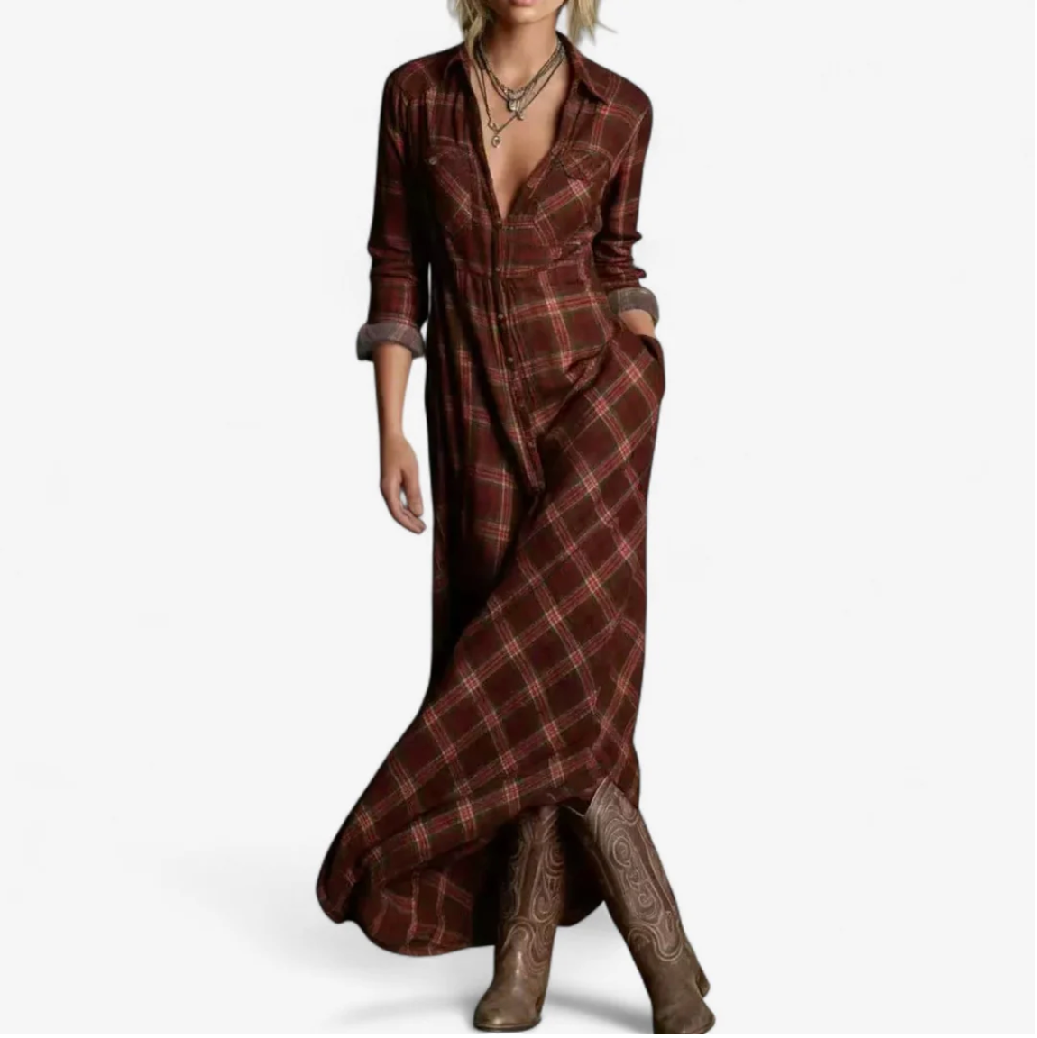 Soraya | Plaid Maxi Dress