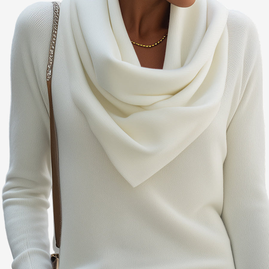 Marianne | Draped Cowl-Neck Sweater