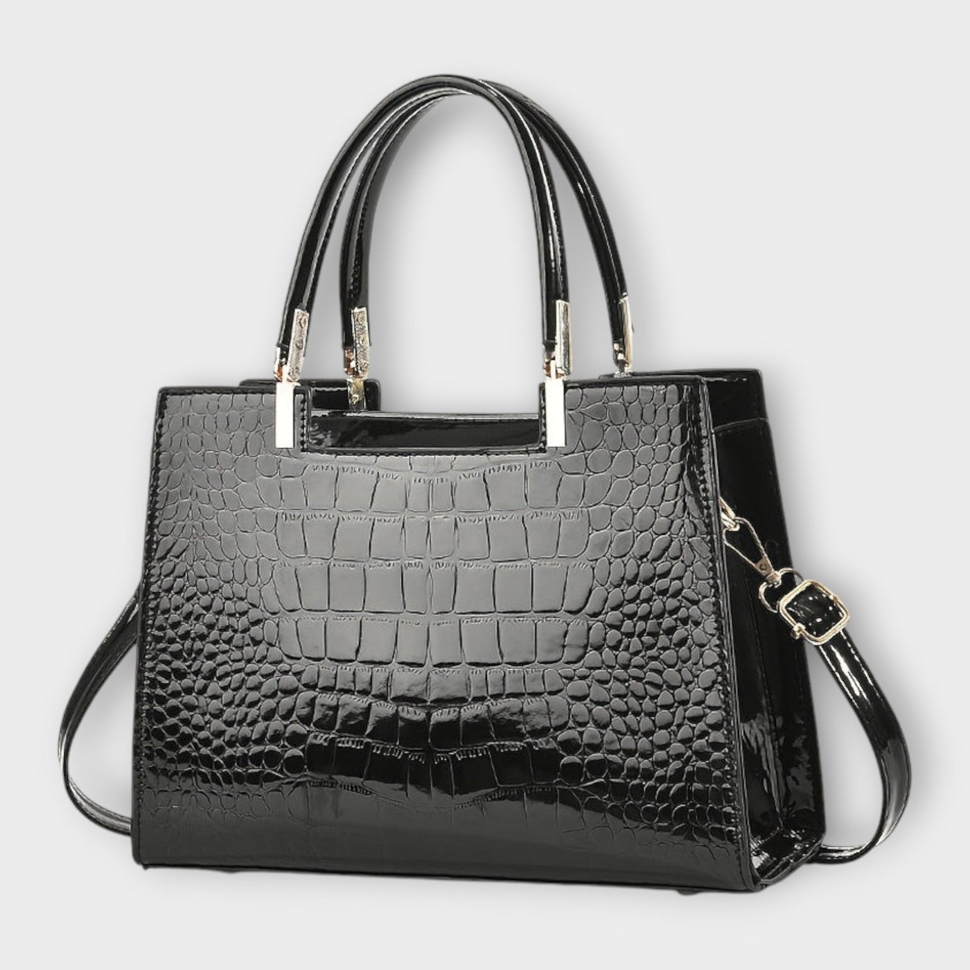 Indie | Glossy Crocodile Pattern Handbag