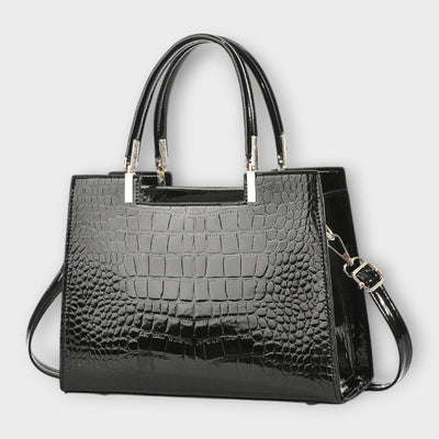 Indie | Glossy Crocodile Pattern Handbag