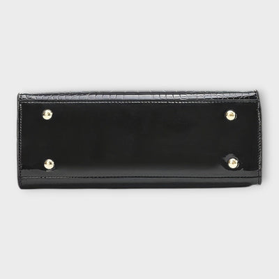 Indie | Glossy Crocodile Pattern Handbag