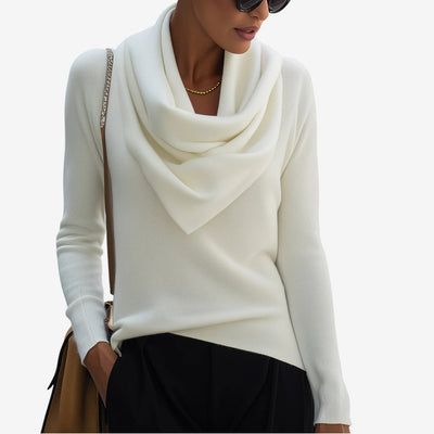 Marianne | Draped Cowl-Neck Sweater