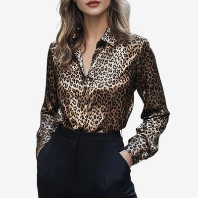 Veronica | Luxe Golden Leopard Blouse