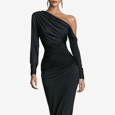 Amelia | Asymmetric Draped Dress