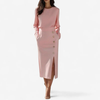 Grace | Sleek Side-Slit Midi Dress