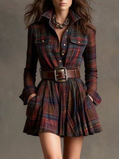 Rebecca | Plaid Mini Dress