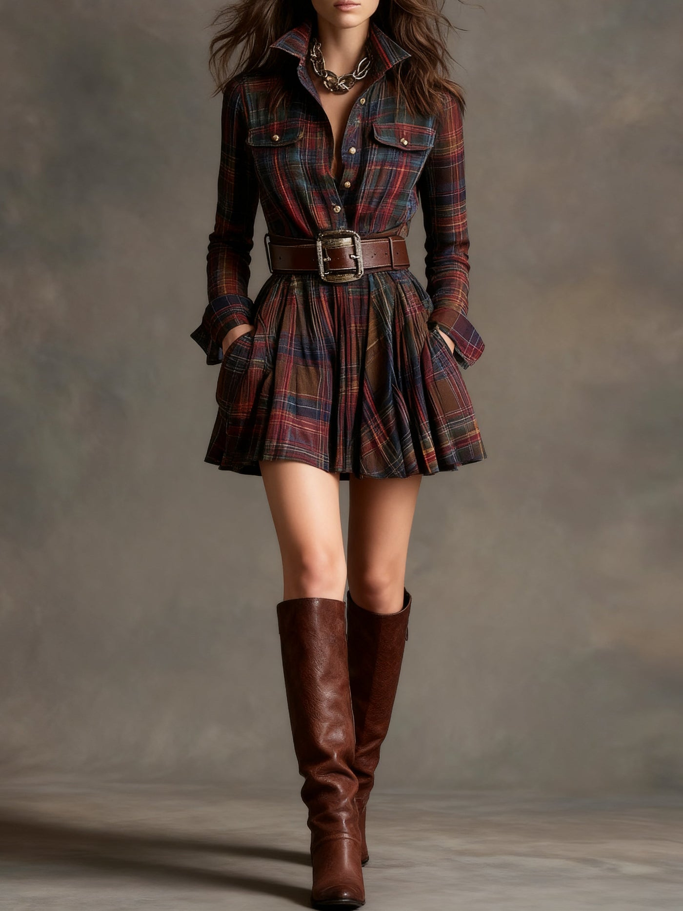 Rebecca | Plaid Mini Dress