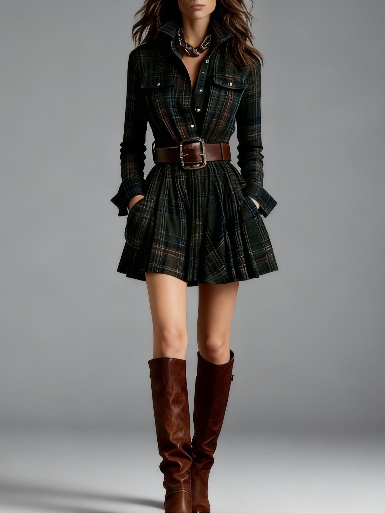 Rebecca | Plaid Mini Dress