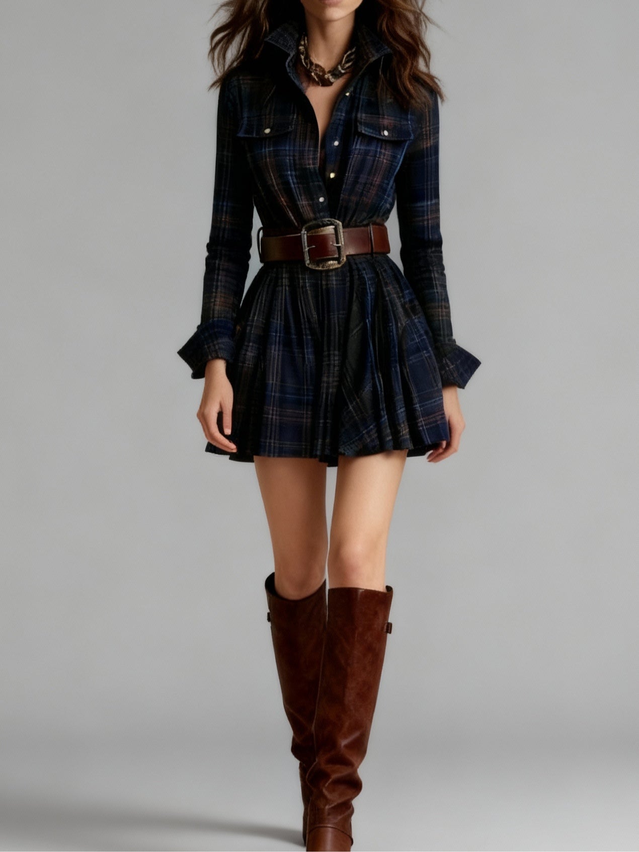 Rebecca | Plaid Mini Dress