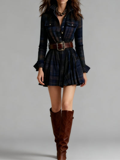 Rebecca | Plaid Mini Dress