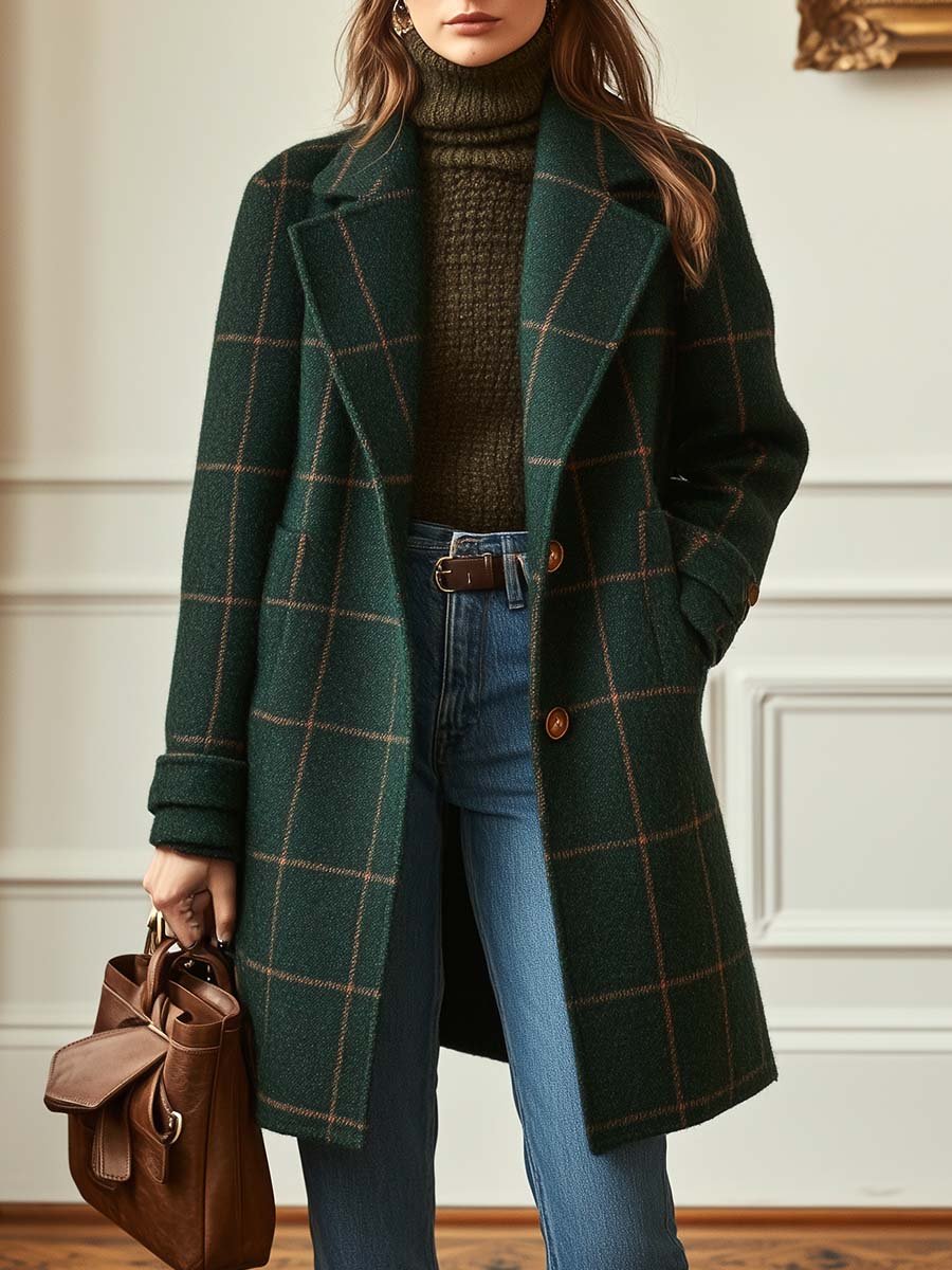 Meghan | Retro Plaid Coat