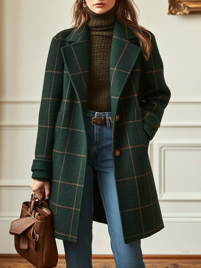 Meghan | Retro Plaid Coat